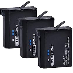 PowerTrust 3Pcs AHDBT-401 Battery for Gopro Hero 4