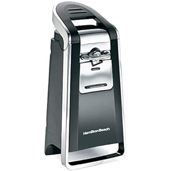 Hamilton Beach (76606ZA) Smooth Touch Electric Automatic Can Opener with Easy Push Down Lever, Opens All Standard-Size and Pop-Top Cans,Extra Tall, Black and Chrome