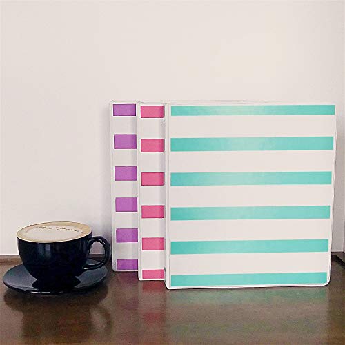 Samsill MP20119 Fashion Design 3 Ring Binder, Stripes, 1 Inch Round