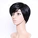 WTB Hair Short Synthetic Wigs For Black Women Black Cosplay Wigs with Free Wig Cap
