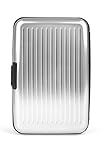 Trademark Home 82-1564 Aluminum Credit Card Wallet RFID Blocking Case, Silver