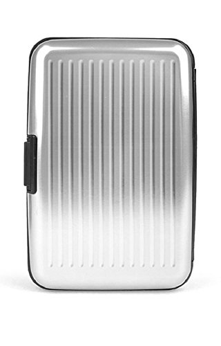 Trademark Home 82-1564 Aluminum Credit Card Wallet RFID Blocking Case, Silver