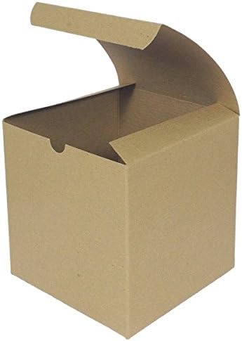 10 x Brown Flat Pack Gift Box, 150 x 150 x 150mm, Square Flat Pack Gift Boxes