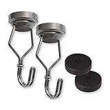 Magnetic Swivel Hooks - Heavy Duty Super Strong Hook Magnet Set - Best For Refrigerator, Door Coat Hook, Grill Utensils, Cruise Cabin Wall, Garage Tool Hanger, Classroom White Board and Decorations