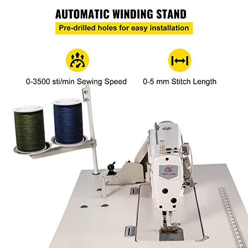 VEVOR Industrial Sewing Machine 550W, Upholstery Sewing Machine with