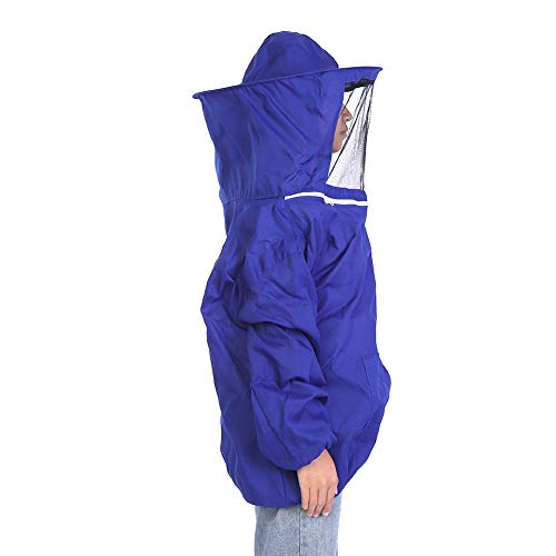Wifehelper Professional Beekeeping Protective Jacket Suit Bee Keeping Beekeeper Equipment Beekeeping Protective Gear(Blue)