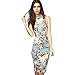 Cnlinkco Pastoral Floral Printed Sleeveless Vintage Mini Dress
