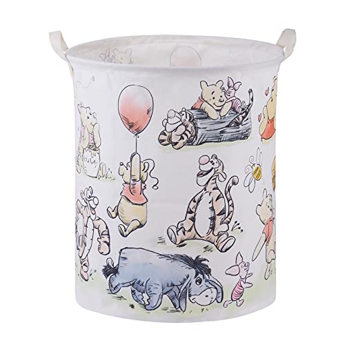 Cesta redonda de lona para la ropa sucia (blanco arroz)