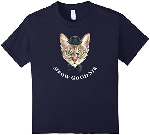 Kids Fancy Cat - Meow Good Sir T-Shirt 10 Navy