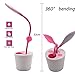 Greensha LED Desk Lamp,Dimmable Table Lamp with Rechargeable USB Cable,Touch Control,3-Level Dimmer and Decor Plant Pencil Holder