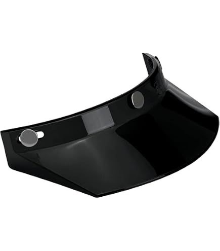 Motorcycle Helmet Peak Visor, 3 Snap Helmet Peak Shield for 3/4 Open Face Retro Helmet, Sun Shade Protector (Amber) : Automotive