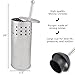 Home Intuition Chrome Vented Toilet Plunger and Canister Holder Drip Cup, 1 Pack