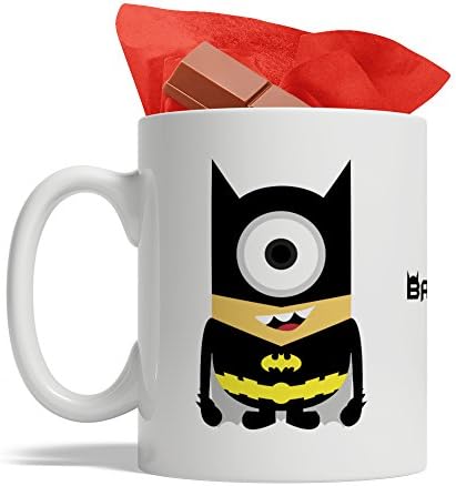 Bijouland - Batman Minion Mug (Batminion), Ceramic Coffee Mug, 11-ounce, White, Made in USA