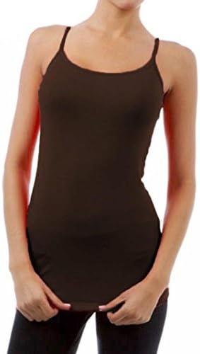 Mokao Long Camisole Spaghetti Strap Veat (M, Gray)