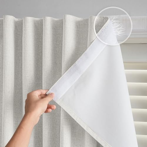 GONNRLY Blackout Curtains Total Light Block Beige