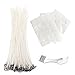 EricX Light 8 inch Candle Wick with Candle Wick Stickers and Candle Wick Centering Device,60 pcs for Candle Making primary
