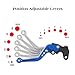 Short Adjustable Brake Clutch Levers -Adjustable CNC Brake and Clutch Levers for Yamaha XT660 XT660R XT660 X 2004-2013,Warrior YFM350 2002-2004,Raptor YFM660 2001-2004 Motorcycle Aluminumthumb 3