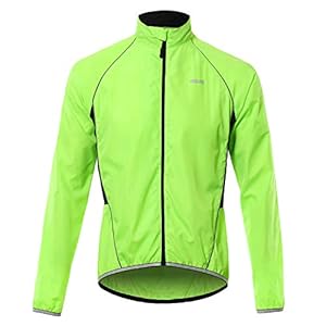 Walmeck- Reflecterend fietsjack voor heren, ademend, lange mouwen, fietsshirt, windmantel, vest, outdoorsportkleding