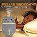 MONOLED Cool Mist Humidifier, Air Humidifier, 3 in 1 Cool Mist Humidifier + Cooling Fan + Night Light, Essential Oils Diffuser Cool for Home Office Baby Bedroom Study Spa Yoga with Filter