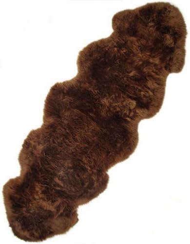 LARGE BROWN SHEEPSKIN DOUBLE RUG