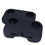 Coismo Utility Tray Clip On Chair Side Table Cup Holder for Zero Gravity Chairs, Set of 2
