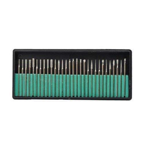 Tcplyn Premium Quality 30 Piece Manicure Pedicure PRO Electric Nail Drill Bit Set 3/32 File Shank