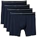 DAVID ARCHY Men's 4 Pack Free Cutting Tech Micro Modal Boxer Briefs(M,Navy Blue 16)