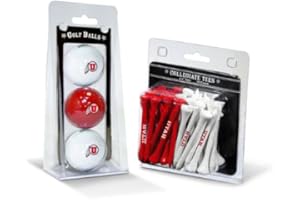 Team Golf NCAA Logo Imprinted Golf Balls (3 Count) & 2-3/4" Regulation Golf Tees (50 Count), Multi Colored