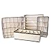 Domestic Corner - Drawer Dividers Closet Organizers - Storage Boxes - Set of 4 - Beige