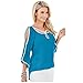 Sunward(TM) Sexy Women Irregular Off Shoulder Long Sleeve Tops Blouse (Small, Blue)