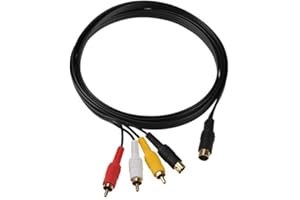Gam3Gear Gold Plated S-AV RCA S-Video AV Video Audio Composite TV Adapter Cable for Sega Saturn