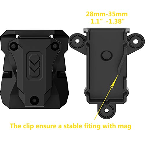 thumbnail image 2 of Magazine Holster Double Magazine Pouch, 9mm .40 .45 .357 Double Stack Mag Holder Dual Stack Mag Holster With 1.5''-2.5'' Belt Clip For Glock Sig Sauer S&W Beretta Browning Taurus H&K Most Pistol 2 of 10