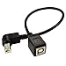 Inovat USB 2.0 B Female to Right Angle B Male Printer Short Extension Cable Adapter