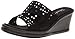Skechers Cali Women's Rumblers Urban Static Wedge Sandal,Black Cutout,8 M US