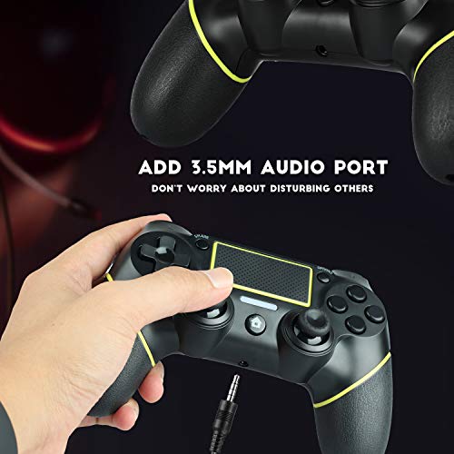 JAMSWALL-Mando-para-PS4-Bluetooth-Mando-Inalambrico-para-PS4ProSlim-Panel-Tactil-Gamepad-con-Doble-Turbo-Vibracion-y-Funcion-Audio-Pantalla-LED-Controlador-inalambrico-para-PlayStion-4
