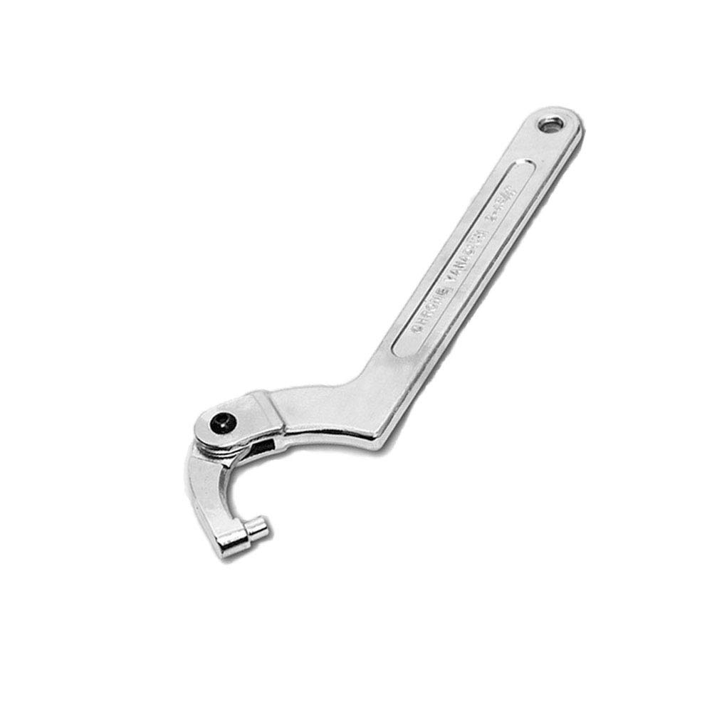 GOZAR Chrome Vanadium Adjustable Hook Wrench C Spanner Tool 19-51mm 32-76mm 51-120mm - Round head 3