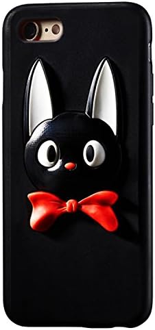 Unique Designer Iphone 7 Cases For Young Girl Kiki's Delivery Service Scratch-Resistant Cover for Apple 4.7 Inch Black Cat Red Bow