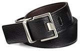 Calvin Klein Men's 38mm Reversible Flat Strap Belt with Heat Crease