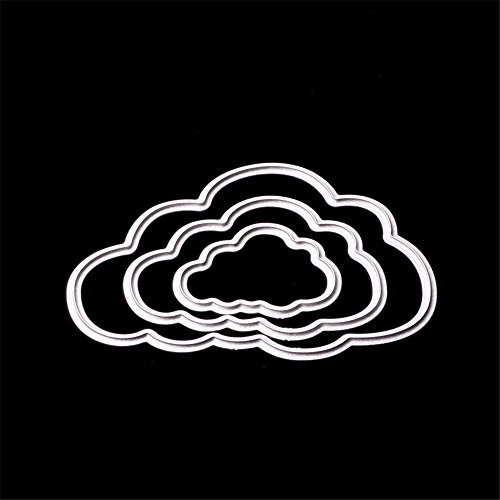 Dream_light Metal Cutting Dies, Embossing Dies Stencil Template Mould for DIY Scrapbooking Photo Album Paper Card Making Craft Wedding Party Decoration DIY Gift, Die-Cuts (Three Clouds)