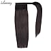 14 Inches Ponytail Hair Extensions Human Hair Piece for Women 1 Piece Hairpiece 60 Grams Wrap Around Ponytail Extensions Natural Black Color