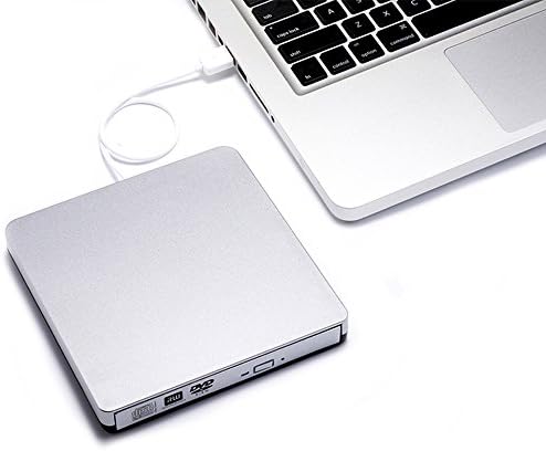 TOPTRU External CD Drive USB 2.0 DVD Burner Reader Recorder Writer Rewriter for Win10/Win8/Apple Macbook Pro, Desktop, Laptop,Notebook