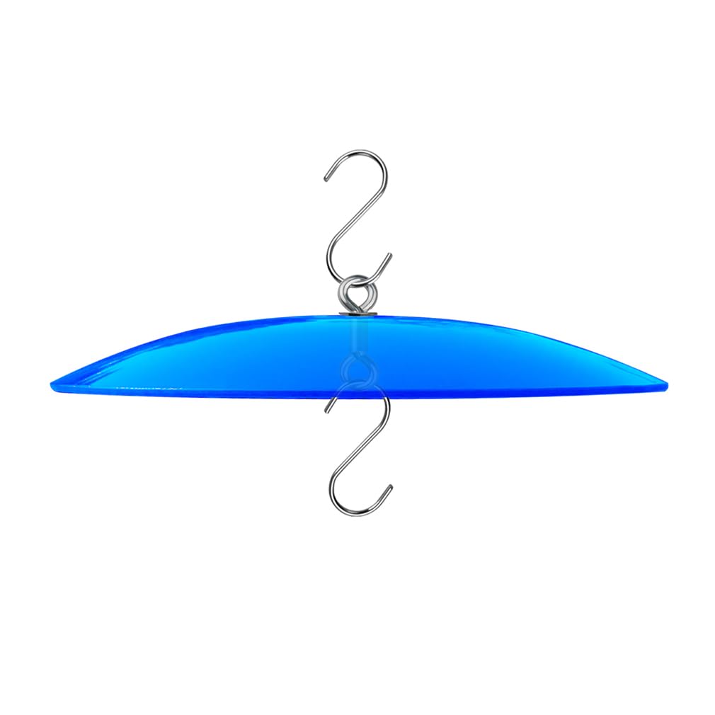 Photo 1 of 10" Glass Rain Cover for Wild Bird Feeder Outdoors - Weather Guard Hook Hanging - Protective Dome Baffle - Blue (Dia. 25CM)