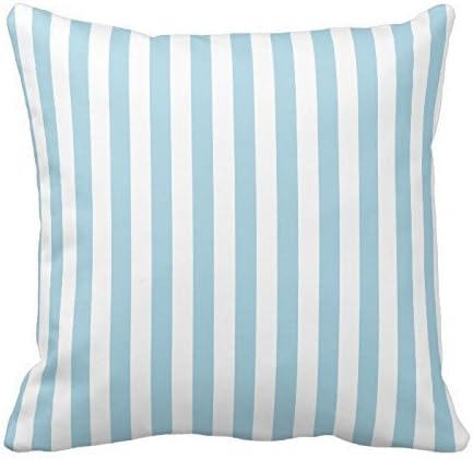 baihis White And Light Blue Stripes Throw Pillow Case Cushion Covers 18X18 Inch