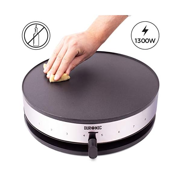 Duronic-Crepe-Maker-PM131-33cm-Electric-Pancake-Machine-1300W-Cook-Traditional-French-Crepes-and-Galettes-Large-13-Non-Stick-Hot-Plate-Adjustable-Temperature-Includes-Creperie-Utensils Duronic Crepe Maker PM131 | 33cm Electric Pancake Machine | 1300W | Cook Traditional French Crêpes and Galettes | Large…