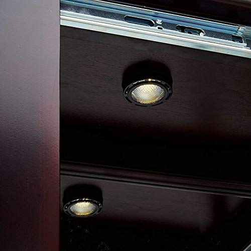 5-Shelf Curio Cabinet with Mirrored Back and Can Lighting Cappuccino and Clear