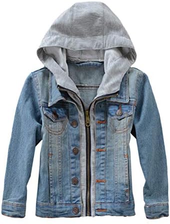 Amazon.com: DOINLINE Boys Jean Jacket Kids Hooded Denim Jackets