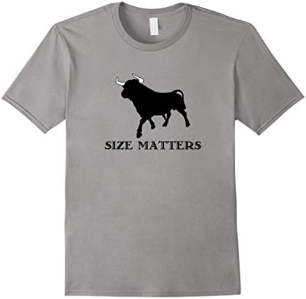 Men's Size Matters Bull - Cuckold Hotwife Shirt XL Slate