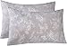 Amazon Brand – Pinzon 170-Gram Flannel Cotton Pillowcases, Set of 2, Standard, Floral Grey