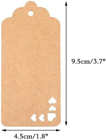 Kraft Paper Gift Tags with Twine for Arts and Crafts - 100pcs