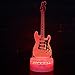 Visual 3D lamp Electric Guitar Musical Instruments Illusion Night Light Festival Birthday Day Children Gift Nursery Bedroom Desk Table Decoration for Boys Kids Music Lovers by KIVVEE